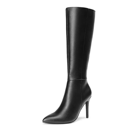 Dream Pairs Women'S Pointed Toe Stiletto Knee High Boots