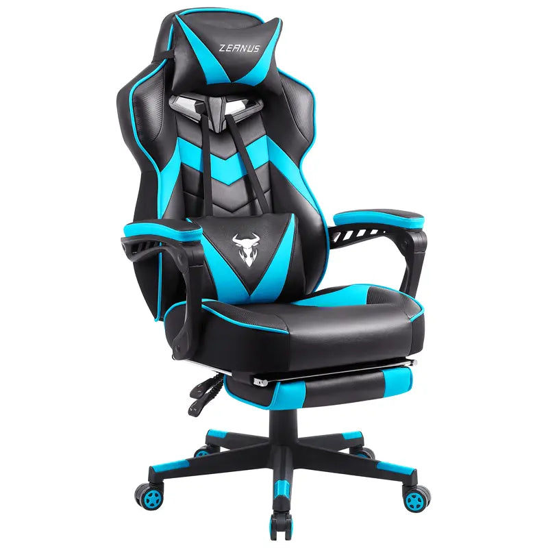 [Labor Day] Zeanus Gaming Chair with Footrest Recliner Adult Computer Chair with Massage Chair Adjustable Lumbar Cushion Large and Tall, Ergonomic Office Gaming Chair for Heavy Racing Recliners ZE100 Gamingchairs