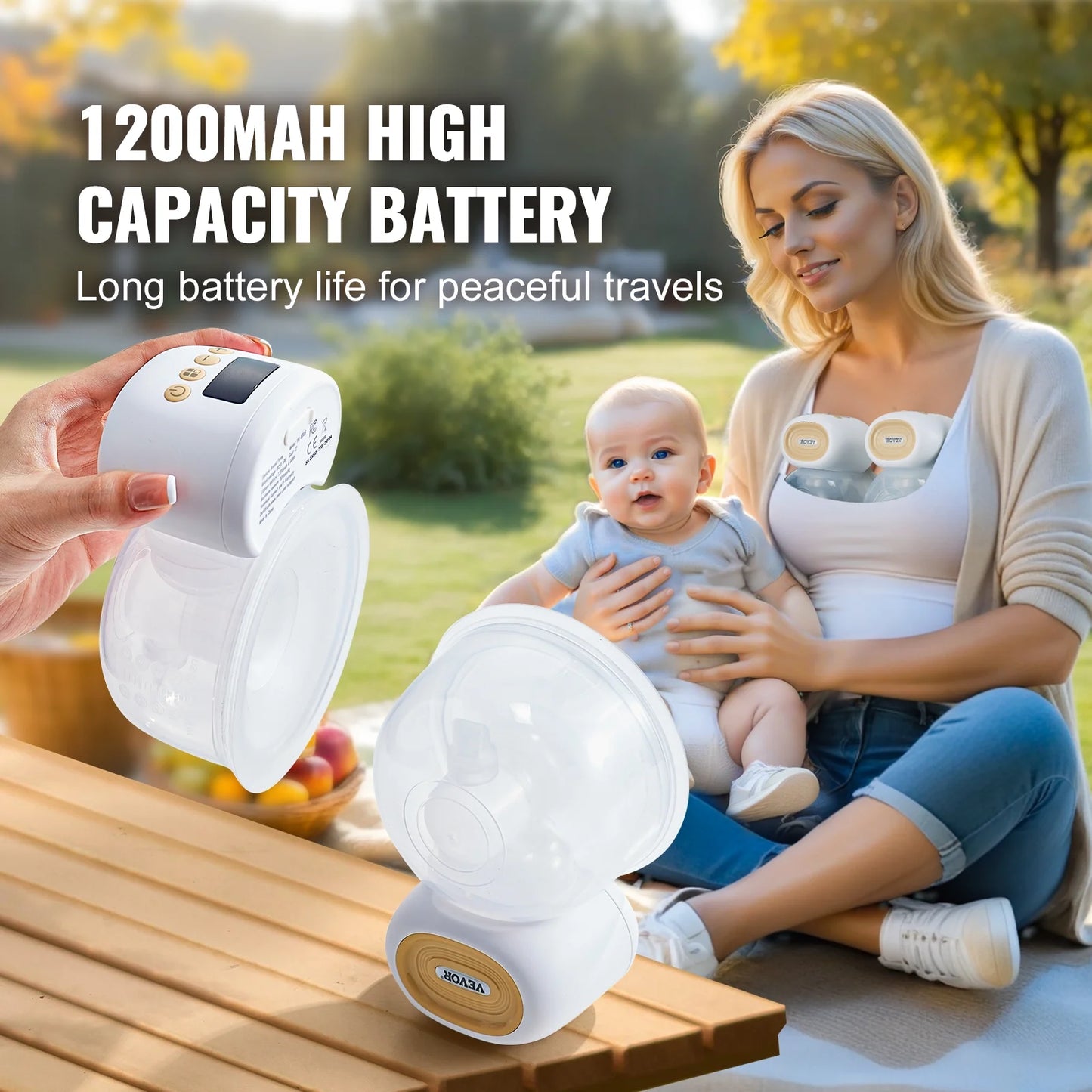 Breast Pump Pro Hands-Free, Wearable & Wireless Electric Pump, 4 Modes & 12 Levels Portable Breastfeeding Pump, 300Mmhg Strong Suction, Smart Display, 24Mm Insert/28Mm Flange, Ultra-Quiet