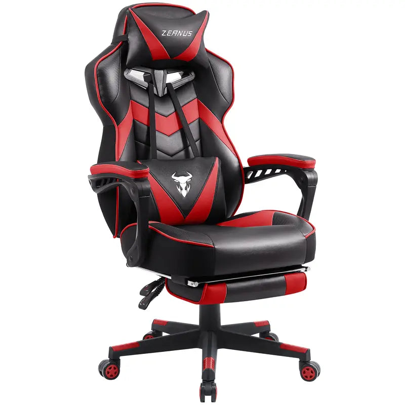 [Labor Day] Zeanus Gaming Chair with Footrest Recliner Adult Computer Chair with Massage Chair Adjustable Lumbar Cushion Large and Tall, Ergonomic Office Gaming Chair for Heavy Racing Recliners ZE100 Gamingchairs