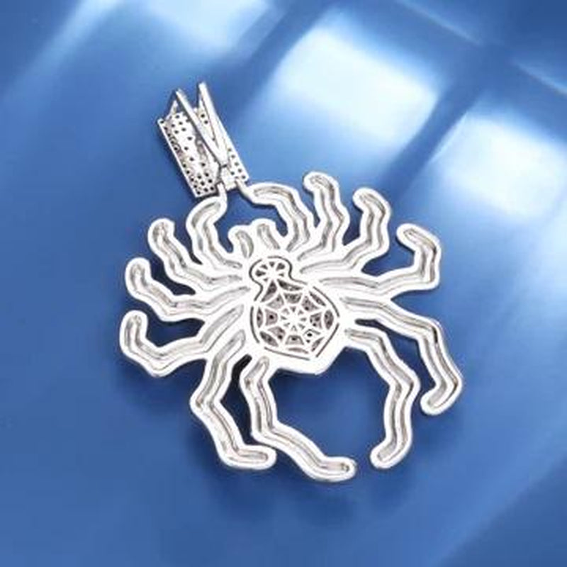 【#P455】Insect Pendant S925 Sterling Silver Pendant Necklace Spider Exquisite Pendant Suitable for Men and Women Hip Hop Jewelry Gifts