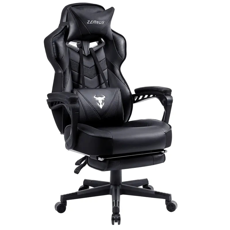 [Labor Day] Zeanus Gaming Chair with Footrest Recliner Adult Computer Chair with Massage Chair Adjustable Lumbar Cushion Large and Tall, Ergonomic Office Gaming Chair for Heavy Racing Recliners ZE100 Gamingchairs